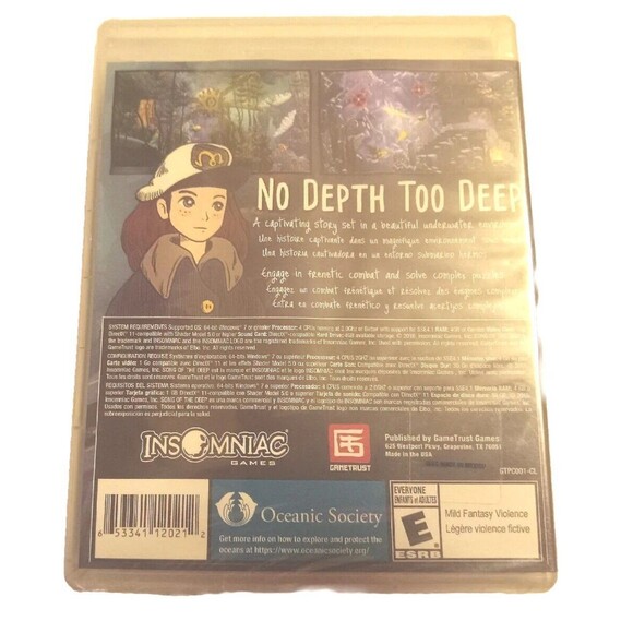 5/$25 Song of the Deep (PC DVD ROM Game) Insomniac Games - Complete CIB - Picture 2 of 2